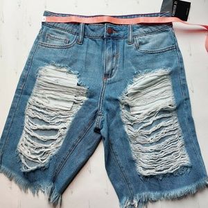 Forever 21, Above the knee shorts rip destroyed